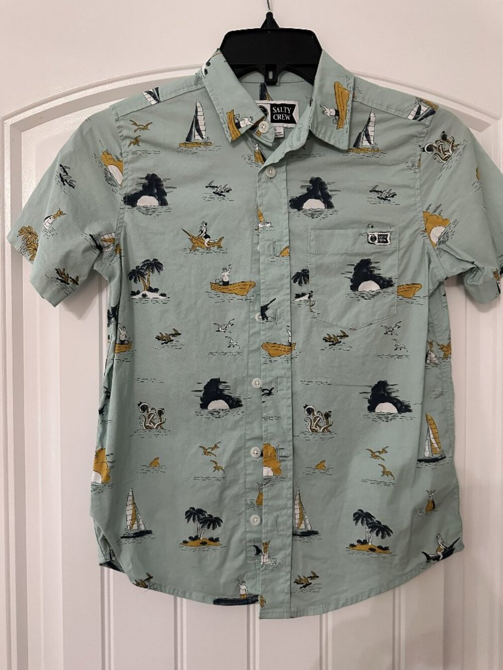 Boys Salty Crew Button Up Short Sleeve
